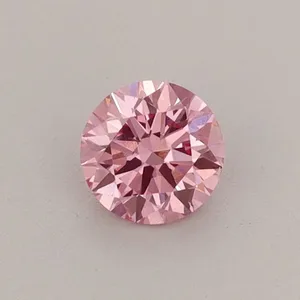 0.38ct ROUND Fancy Vivid Pink VVS2 Coloured Lab diamond