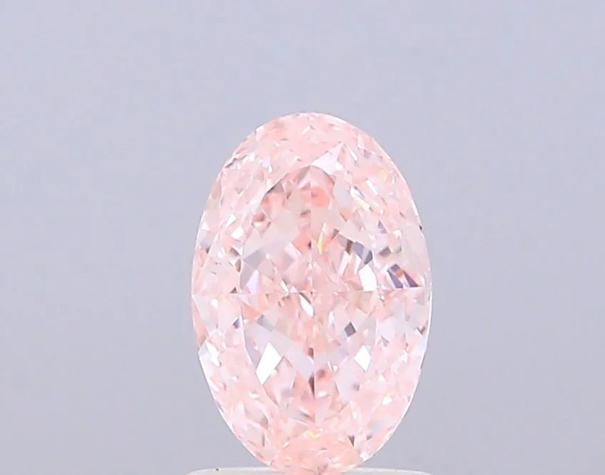 1.02ct OVAL Fancy Intense Pink VVS2 Coloured Lab diamond