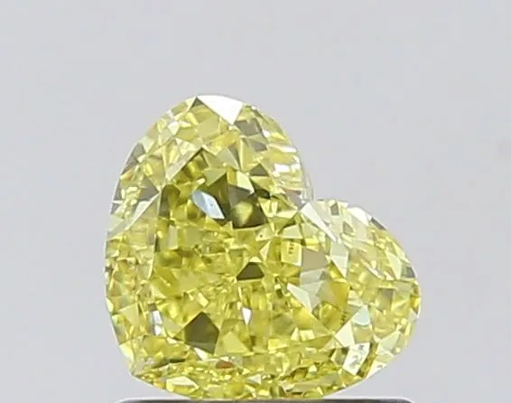 0.85ct HEART Fancy Intense Yellow VS1 Coloured Lab diamond