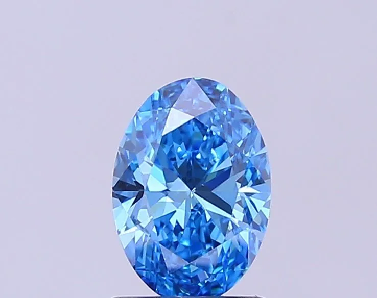 1.07ct OVAL Fancy Vivid Blue VS1 Coloured Lab diamond