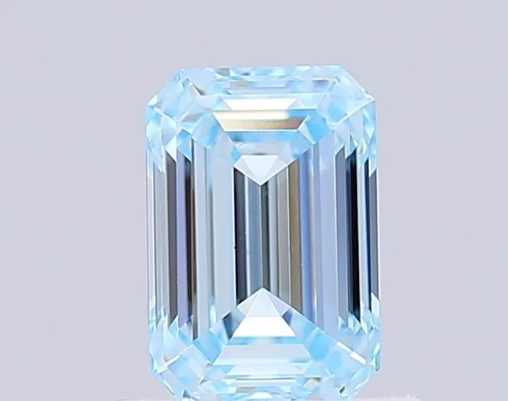 1.06ct EMERALD Fancy Intense Blue VS1 Coloured Lab diamond