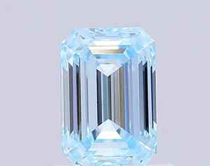 1.06ct EMERALD Fancy Intense Blue VS1 Coloured Lab diamond