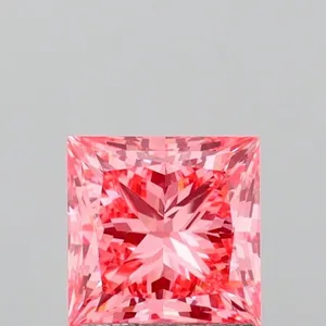 1.75ct PRINCESS Fancy Vivid Pink VVS2 Coloured Lab diamond