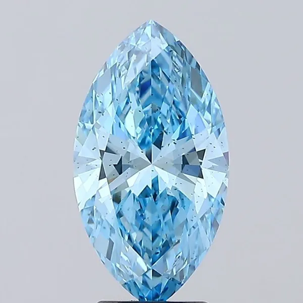 3.01ct MARQUISE Fancy Vivid Blue SI1 Coloured Lab diamond
