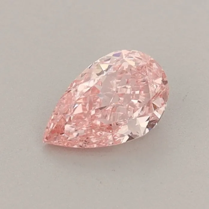 0.51ct PEAR Fancy Vivid Pink VS2 Coloured Lab diamond