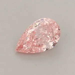 0.51ct PEAR Fancy Vivid Pink VS2 Coloured Lab diamond