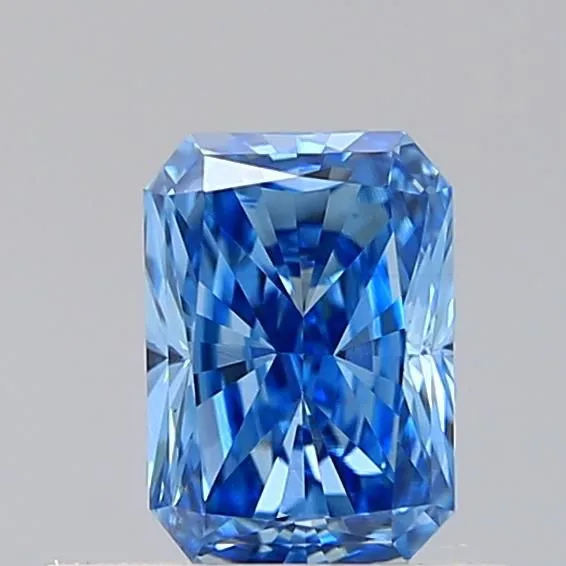 0.55ct RADIANT Fancy Vivid Blue VS1 Coloured Lab diamond