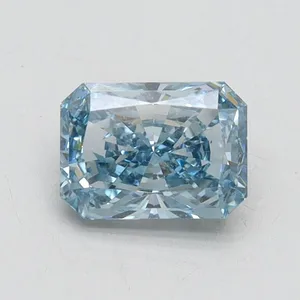 0.94ct RADIANT Fancy Vivid Blue VS1 Coloured Lab diamond
