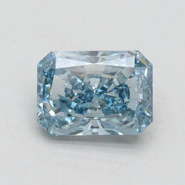 0.94ct RADIANT Fancy Vivid Blue VS1 Coloured Lab diamond
