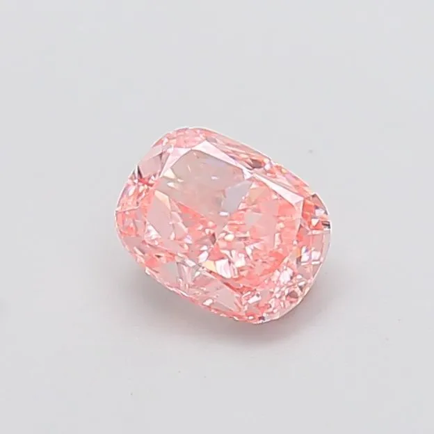 1.01ct CUSHION Fancy Vivid Pink VS1 Coloured Lab diamond