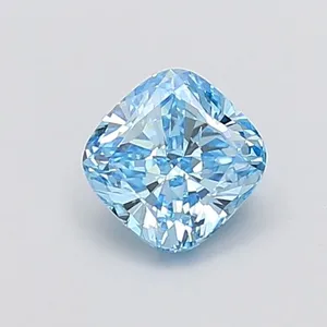 1.01ct CUSHION Fancy Vivid Blue SI1 Coloured Lab diamond