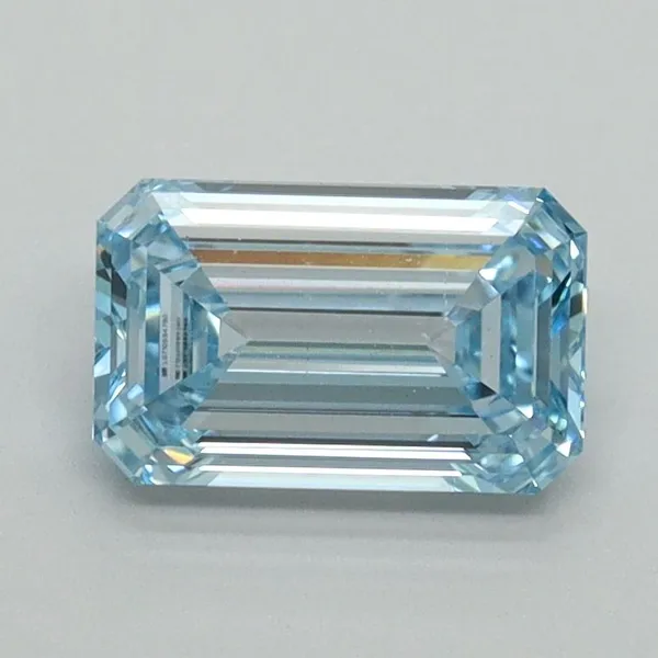 1.06ct EMERALD Fancy Intense Blue VS1 Coloured Lab diamond