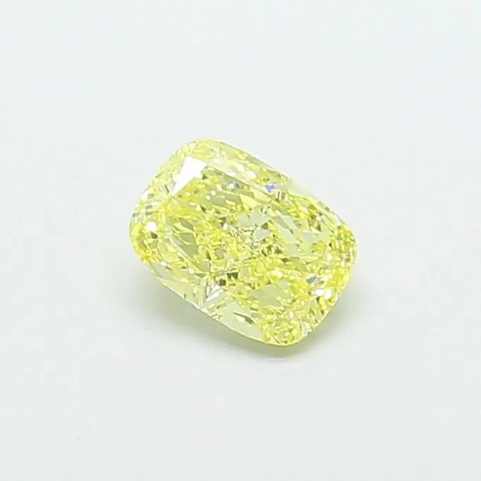 1.05ct CUSHION Fancy Yellow VVS2 Coloured Lab diamond