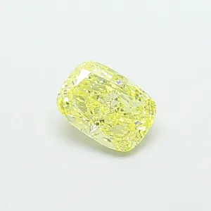 1.05ct CUSHION Fancy Yellow VVS2 Coloured Lab diamond