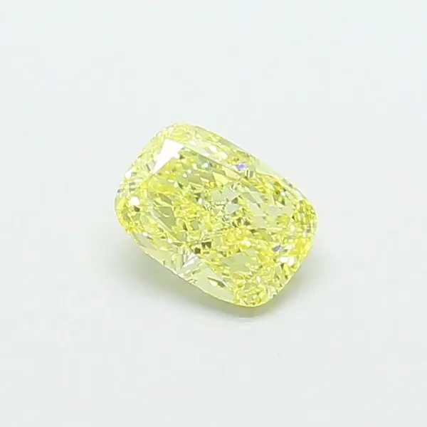 1.05ct CUSHION Fancy Yellow VVS2 Coloured Lab diamond