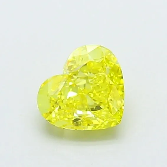 1.08ct HEART Fancy Intense Yellow VS1 Coloured Lab diamond