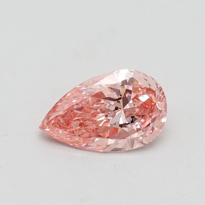 0.50ct PEAR Fancy Vivid Pink SI2 Coloured Lab diamond