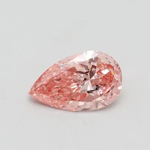 0.5ct PEAR Fancy Vivid Pink SI2 Coloured Lab diamond