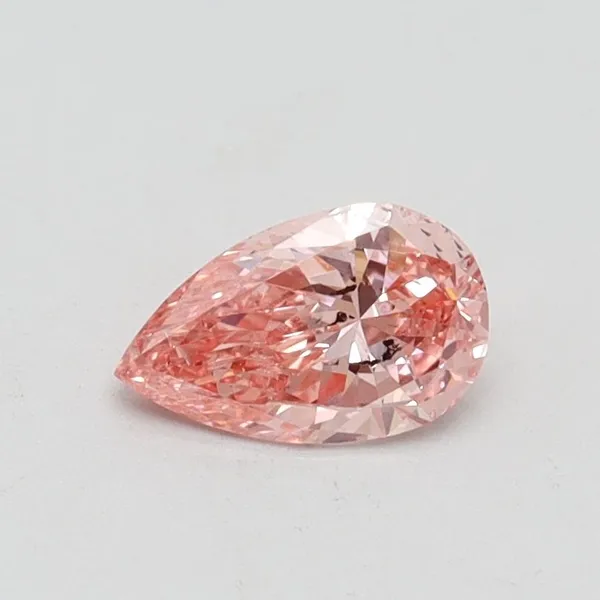 0.5ct PEAR Fancy Vivid Pink SI2 Coloured Lab diamond