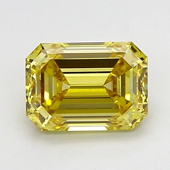 1.03ct EMERALD Fancy Intense Yellow VVS2 Coloured Lab diamond