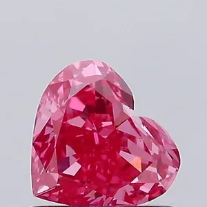 0.75ct HEART Fancy Vivid Pink VS1 Coloured Lab diamond