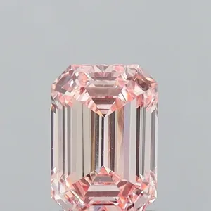 1.24ct EMERALD Fancy Intense Pink VS1 Coloured Lab diamond