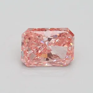 0.57ct RADIANT Fancy Intense Pink VS2 Coloured Lab diamond