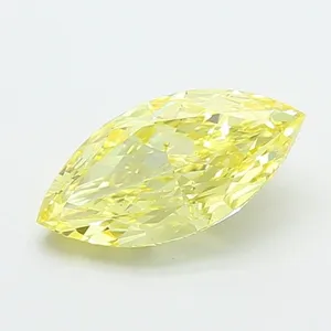 2ct MARQUISE Fancy Yellow VS1 Coloured Lab diamond