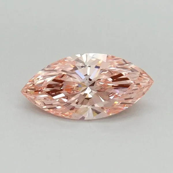0.6ct MARQUISE Fancy Vivid Pink VVS2 Coloured Lab diamond