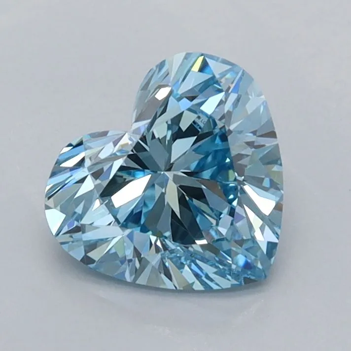 1.05ct HEART Fancy Vivid Blue VVS2 Coloured Lab diamond