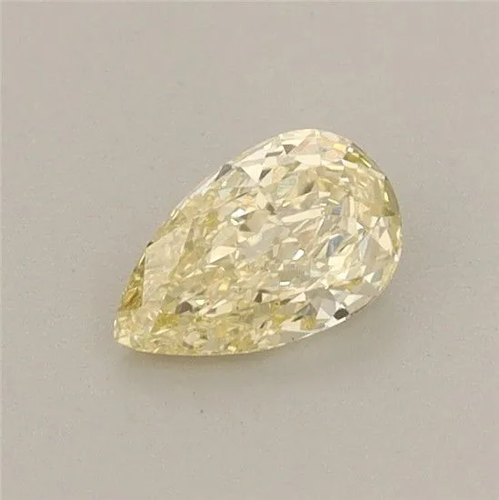 0.37ct PEAR Fancy Light Yellow VS2 Coloured Lab diamond