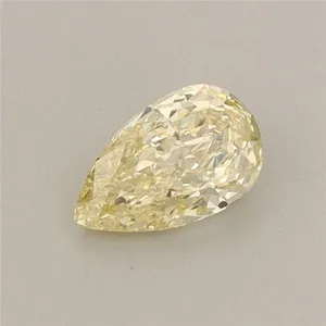 0.37ct PEAR Fancy Light Yellow VS2 Coloured Lab diamond