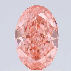 1.07ct OVAL Fancy Vivid Pink VS1 Coloured Lab diamond