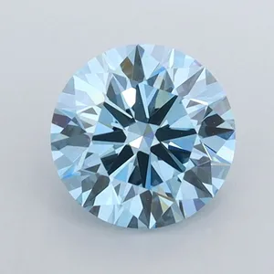 1.02ct ROUND Fancy Vivid Blue VVS2 Coloured Lab diamond