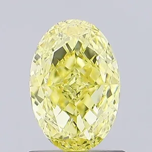 1.04ct OVAL Fancy Intense Yellow VS1 Coloured Lab diamond