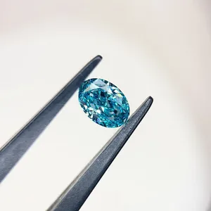 1.06ct OVAL Fancy Vivid Blue VVS1 Coloured Lab diamond