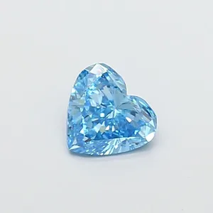 1.02ct HEART Fancy Vivid Blue VS1 Coloured Lab diamond
