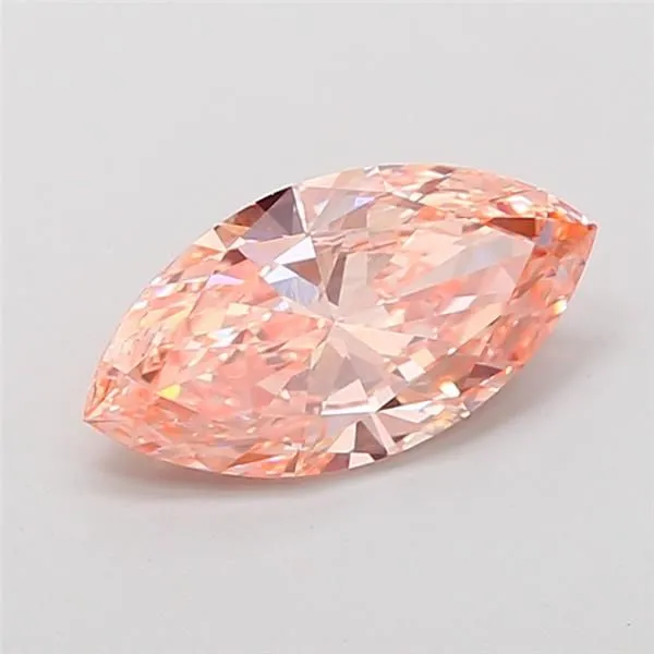 2.00ct MARQUISE Fancy Intense Orangey Pink VVS2 Coloured Lab diamond
