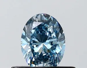 0.52ct OVAL Fancy Vivid Blue VVS2 Coloured Lab diamond