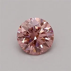 0.38ct ROUND Fancy Vivid Pink VS1 Coloured Lab diamond