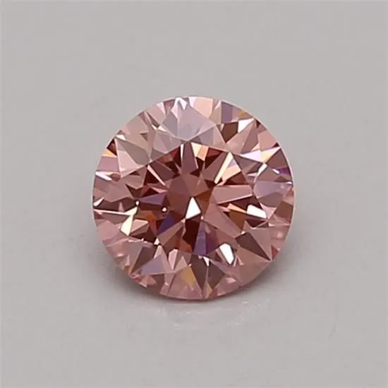 0.38ct ROUND Fancy Vivid Pink VS1 Coloured Lab diamond