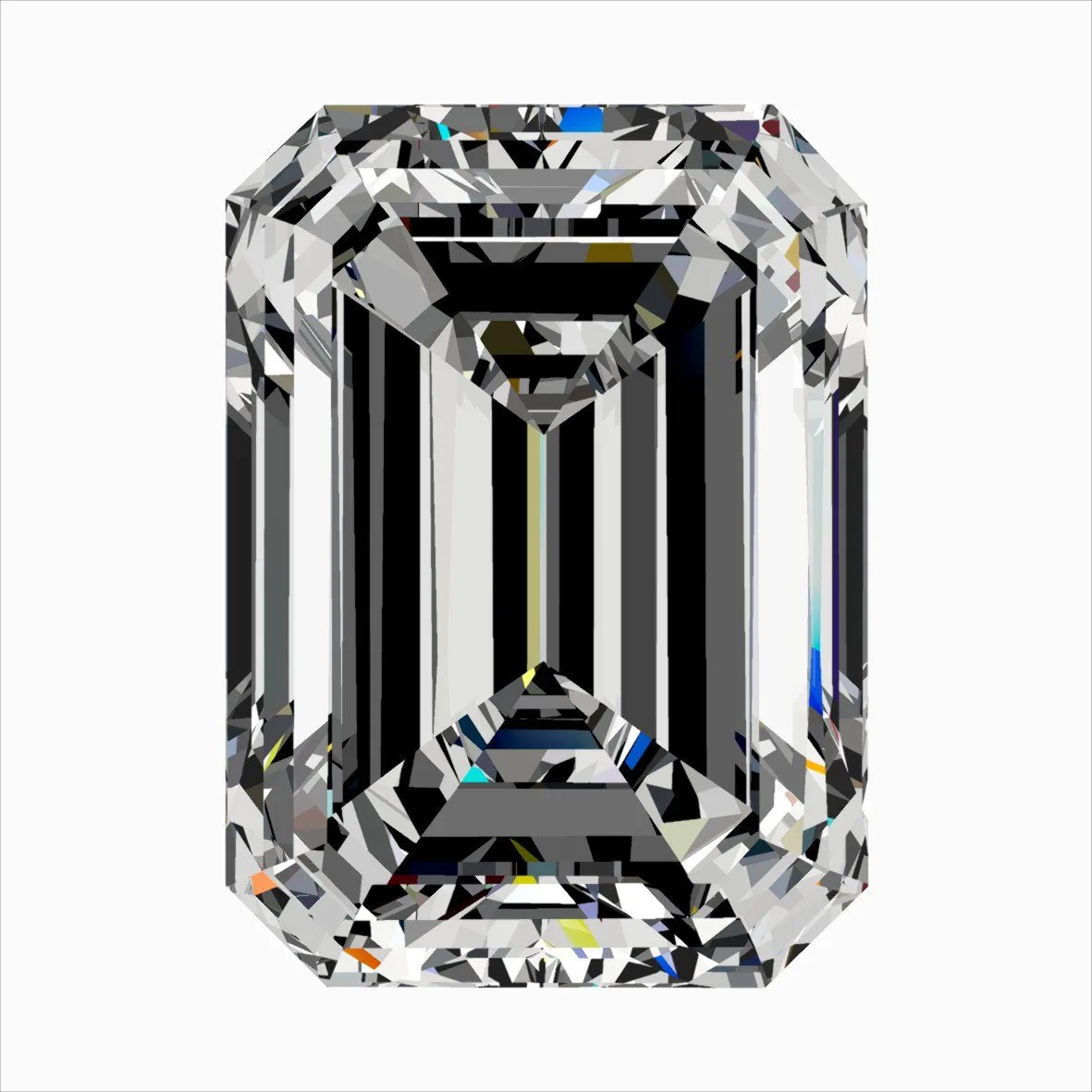 0.40ct EMERALD F VS2 Natural diamond