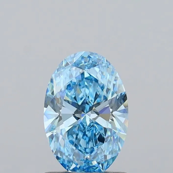 1.01ct OVAL Fancy Vivid Blue VVS2 Coloured Lab diamond