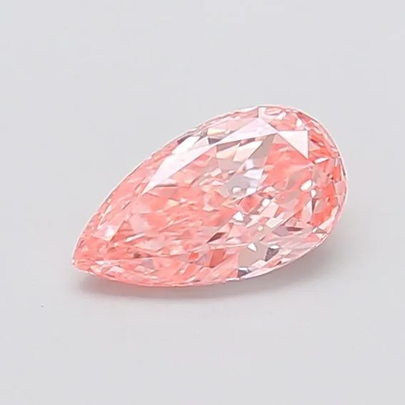 0.80ct PEAR Fancy Vivid Pink VVS2 Coloured Lab diamond