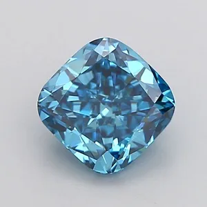 1.02ct CUSHION Fancy Vivid Blue VVS2 Coloured Lab diamond