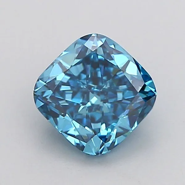 1.02ct CUSHION Fancy Vivid Blue VVS2 Coloured Lab diamond