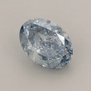 0.77ct OVAL Fancy Vivid Blue VS1 Coloured Lab diamond