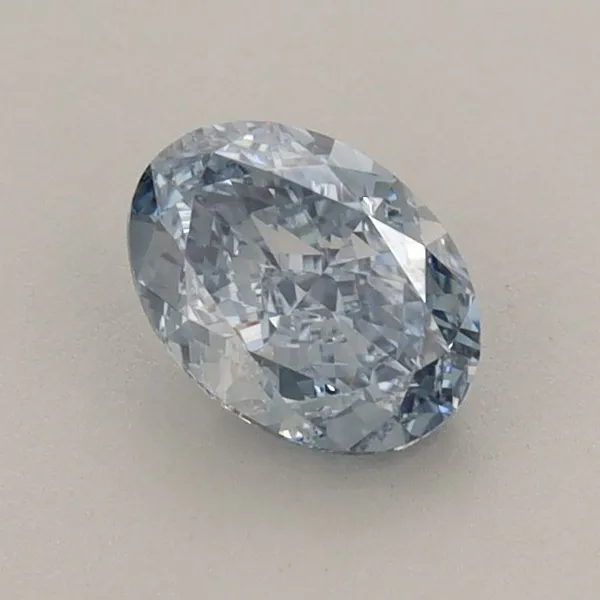 0.77ct OVAL Fancy Vivid Blue VS1 Coloured Lab diamond