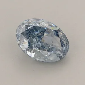 0.78ct OVAL Fancy Vivid Blue VS1 Coloured Lab diamond