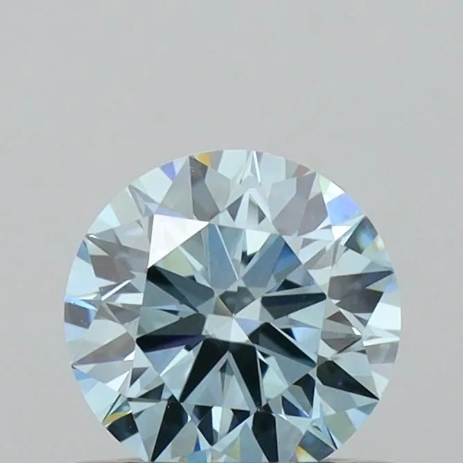 0.52ct ROUND Fancy Vivid Blue VVS2 Coloured Lab diamond